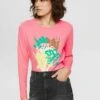 Edc By Esprit Longsleeve Mit Retro-Print - Longsleeve - Pink -Esprit ec02e96b44a0441ba60e8406868ea597