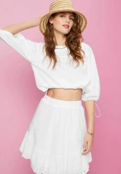 ESPRIT Light - A-Lijn Rok - White -Esprit edcb0b9397a348fba761e8f35de75ae3