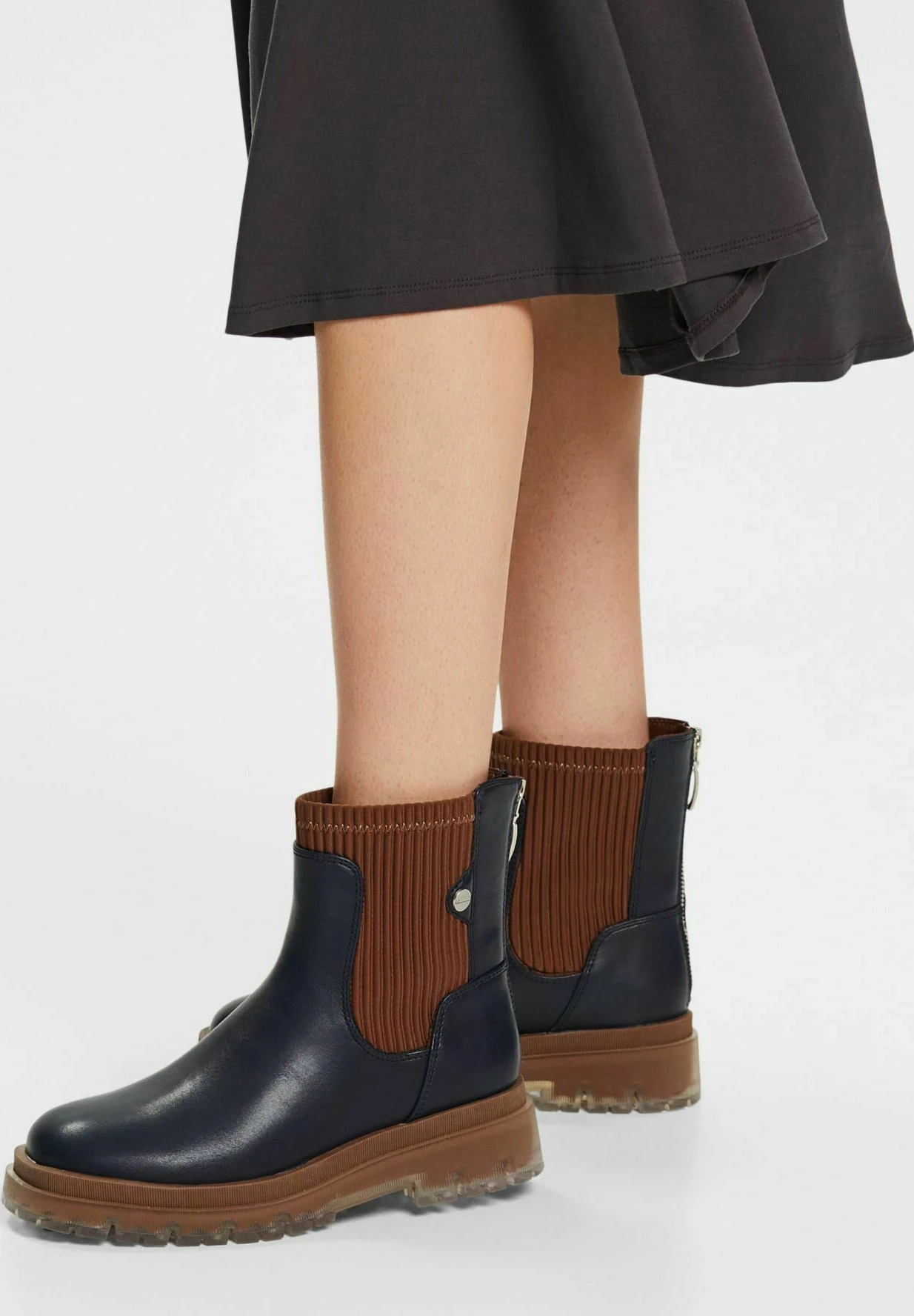 ESPRIT Enkellaarsjes Met Plateauzool - Navy 3 ESPRIT Enkellaarsjes Met Plateauzool - Navy