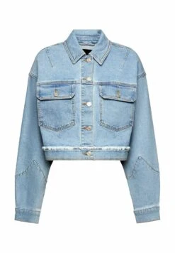 ESPRIT Mit Fransigem Besatz - Spijkerjas - Blue Light Washed -Esprit ef5e540a7f1b4fa79e91d079571e645b