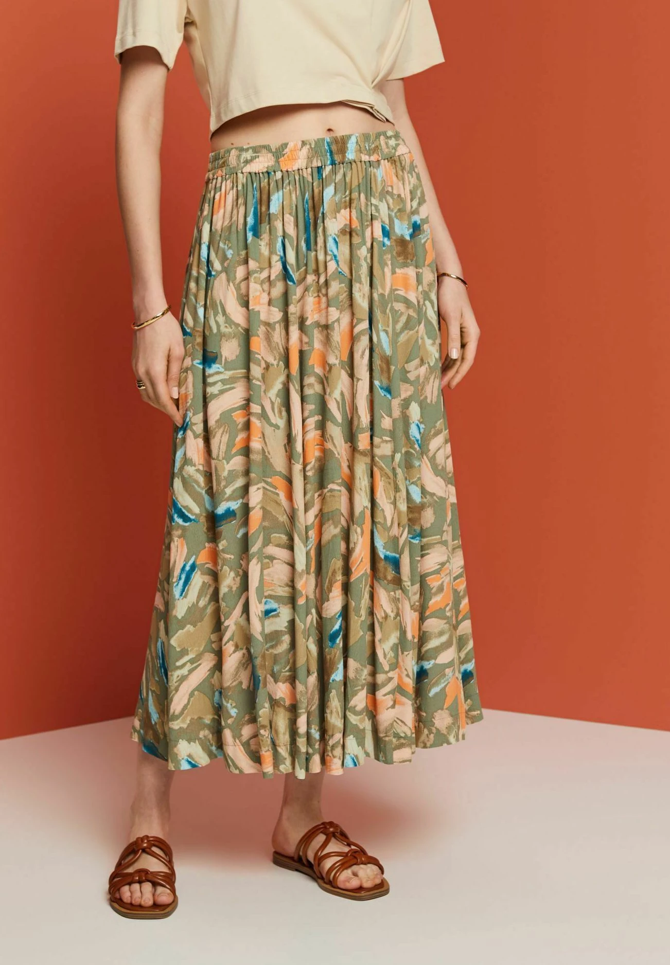 ESPRIT Light - Plooirok - Light Khaki 6 ESPRIT Light - Plooirok - Light Khaki - Afbeelding 4