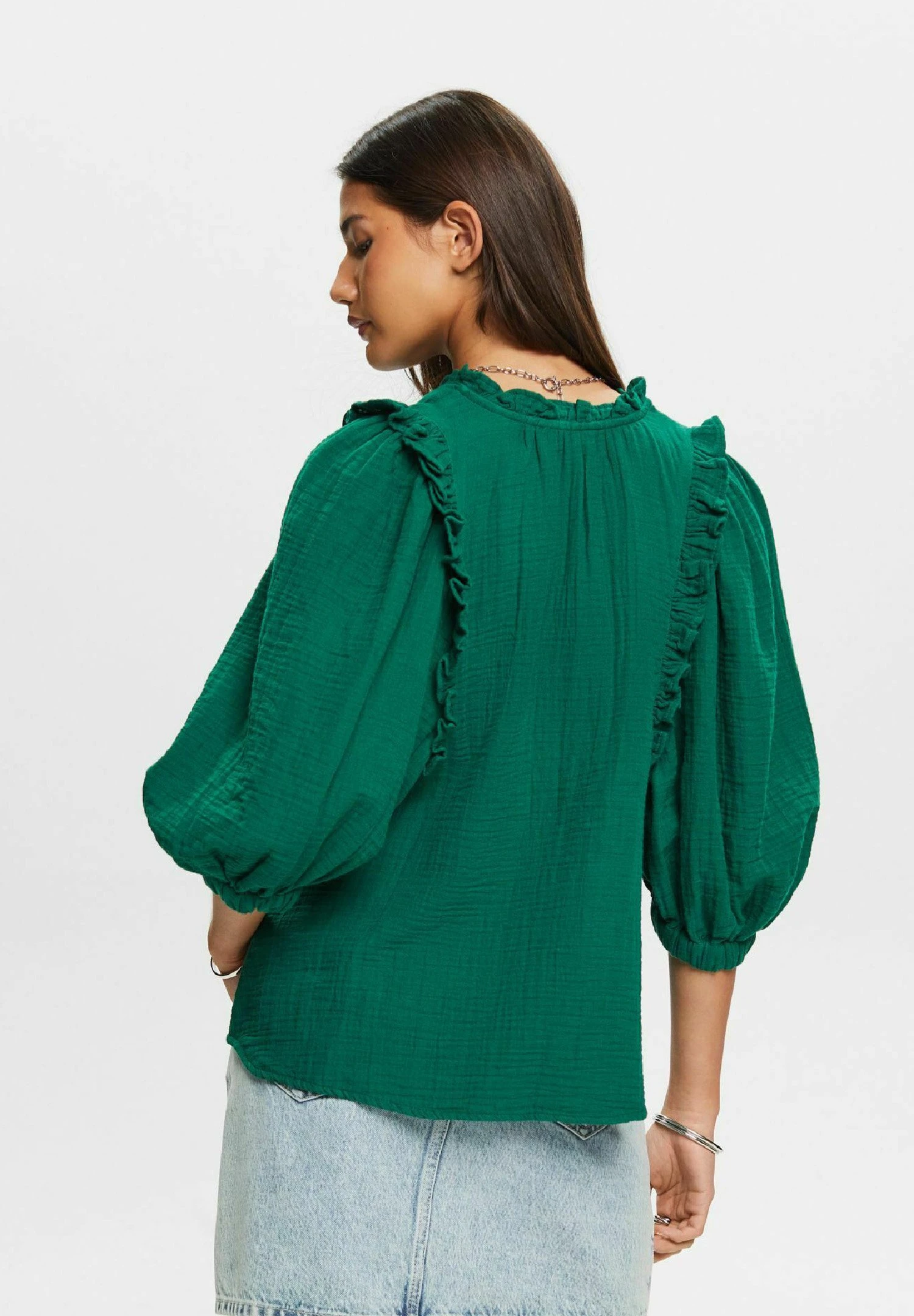 ESPRIT Blouse - Dark Green 5 ESPRIT Blouse - Dark Green - Afbeelding 3