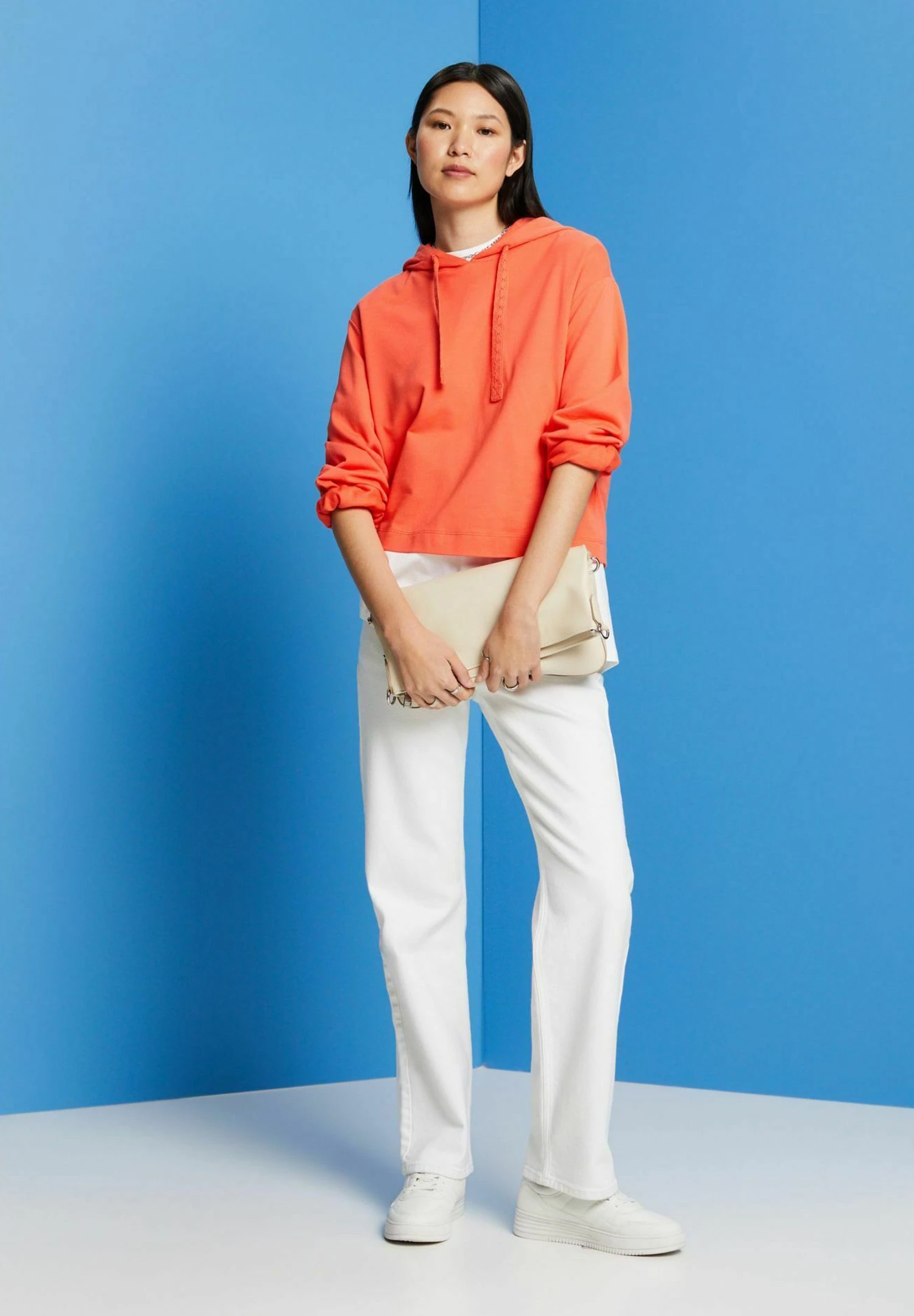 Edc By Esprit Sweater - Coral Orange 5 Edc By Esprit Sweater - Coral Orange - Afbeelding 3